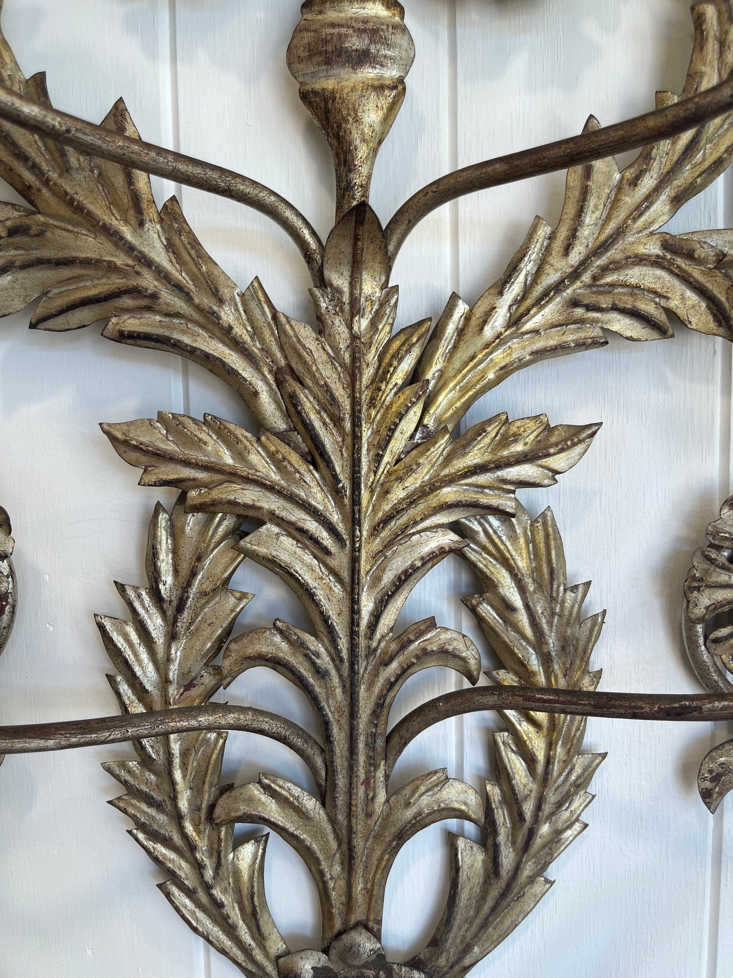 Large Gilt Decorative Owl 8 Candle Wall Sconce