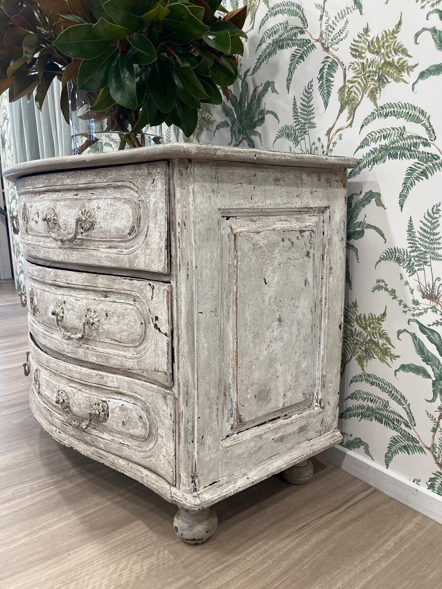 Painted Louis XV Serpentine fronted Commode
