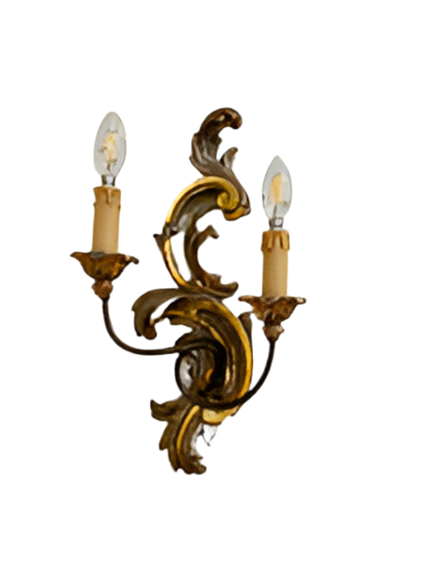Pair Gilt wall Sconces
