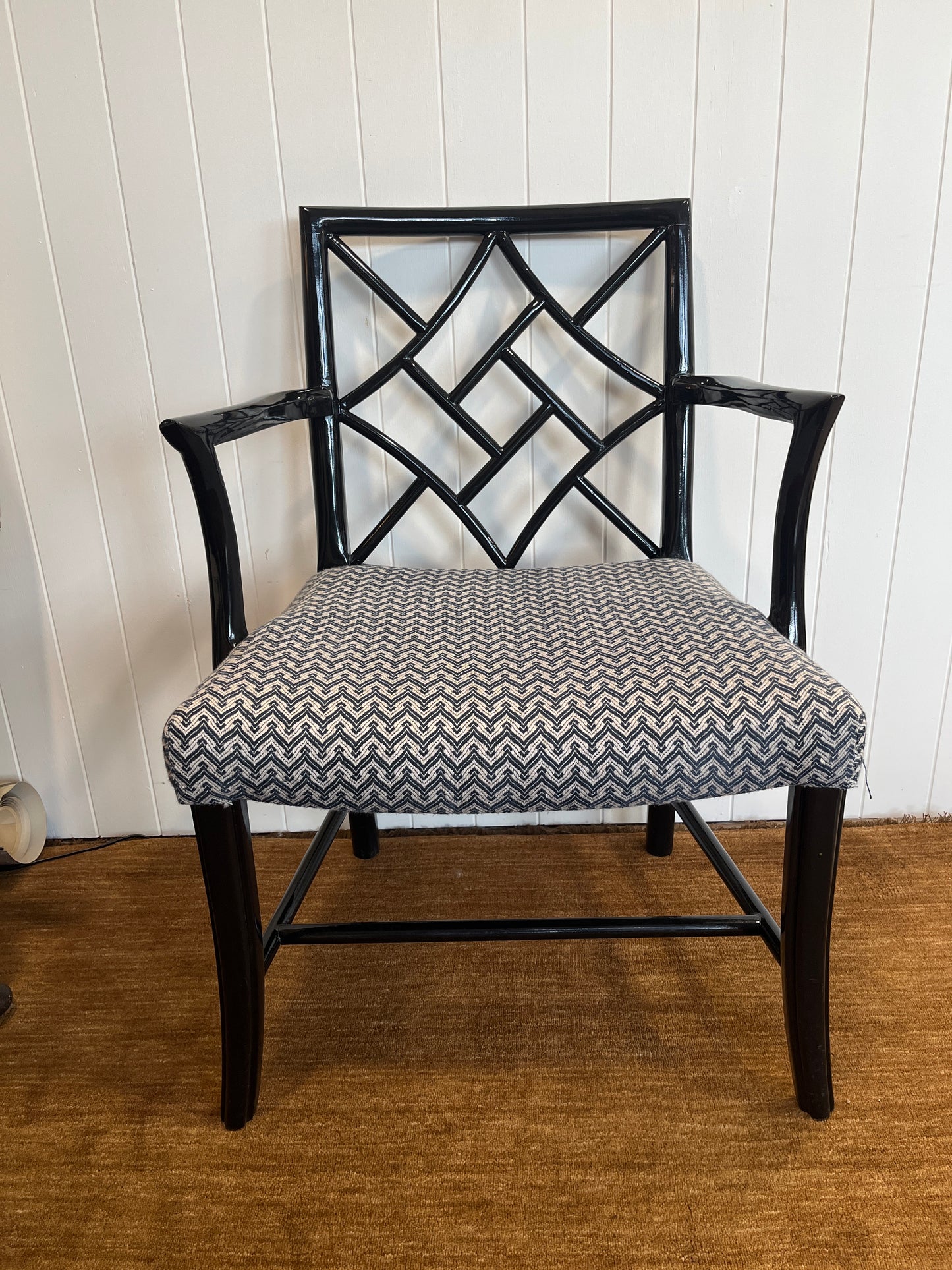 Lacquer Oriental Occasional Desk Chair