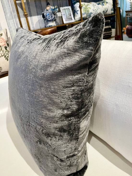 Gunmetal Velvet Cushion