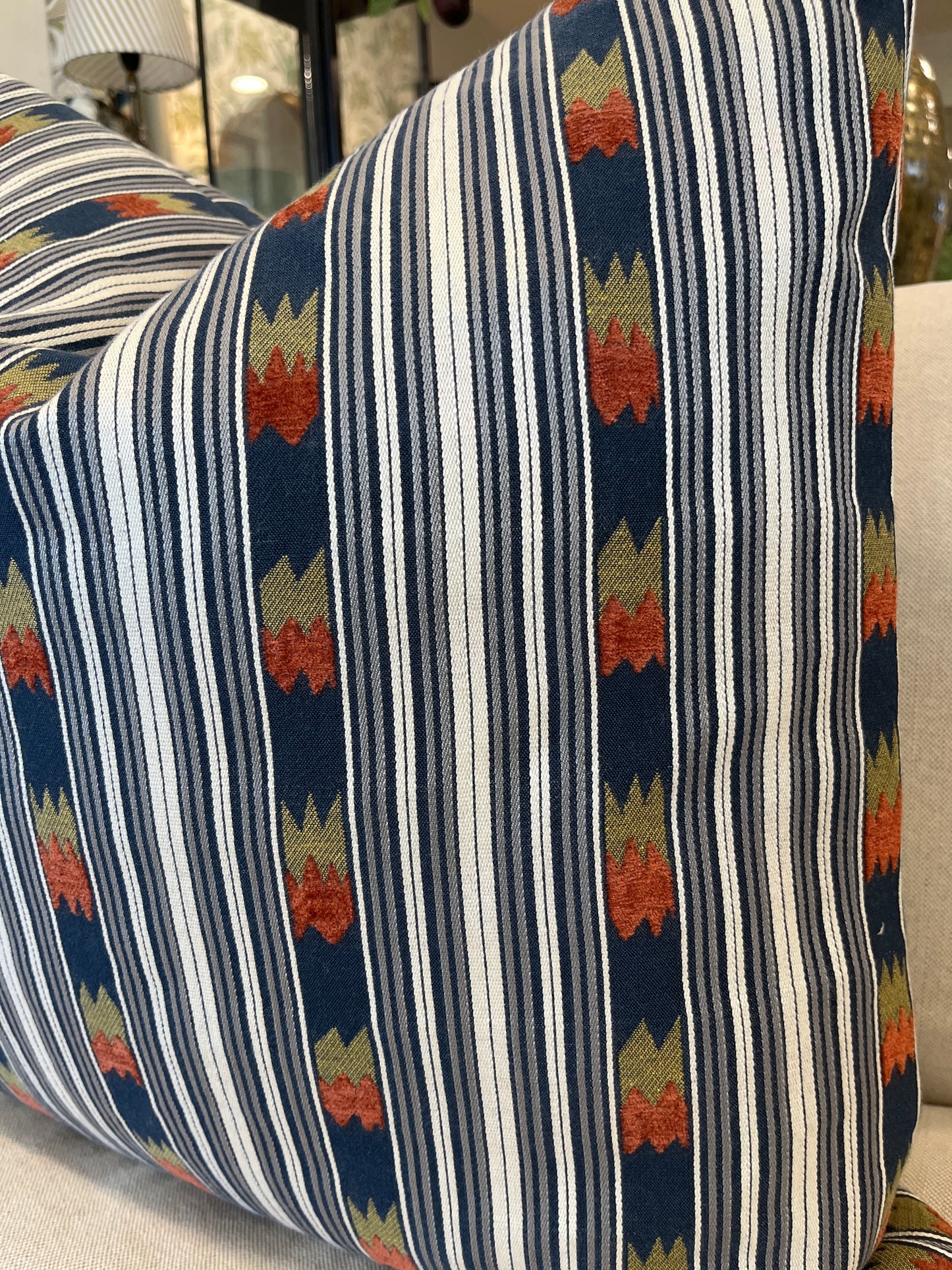 Manuel Cánovas Striped Ikat Cushion