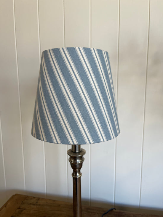 Blue & White Stripe Lamp Shade