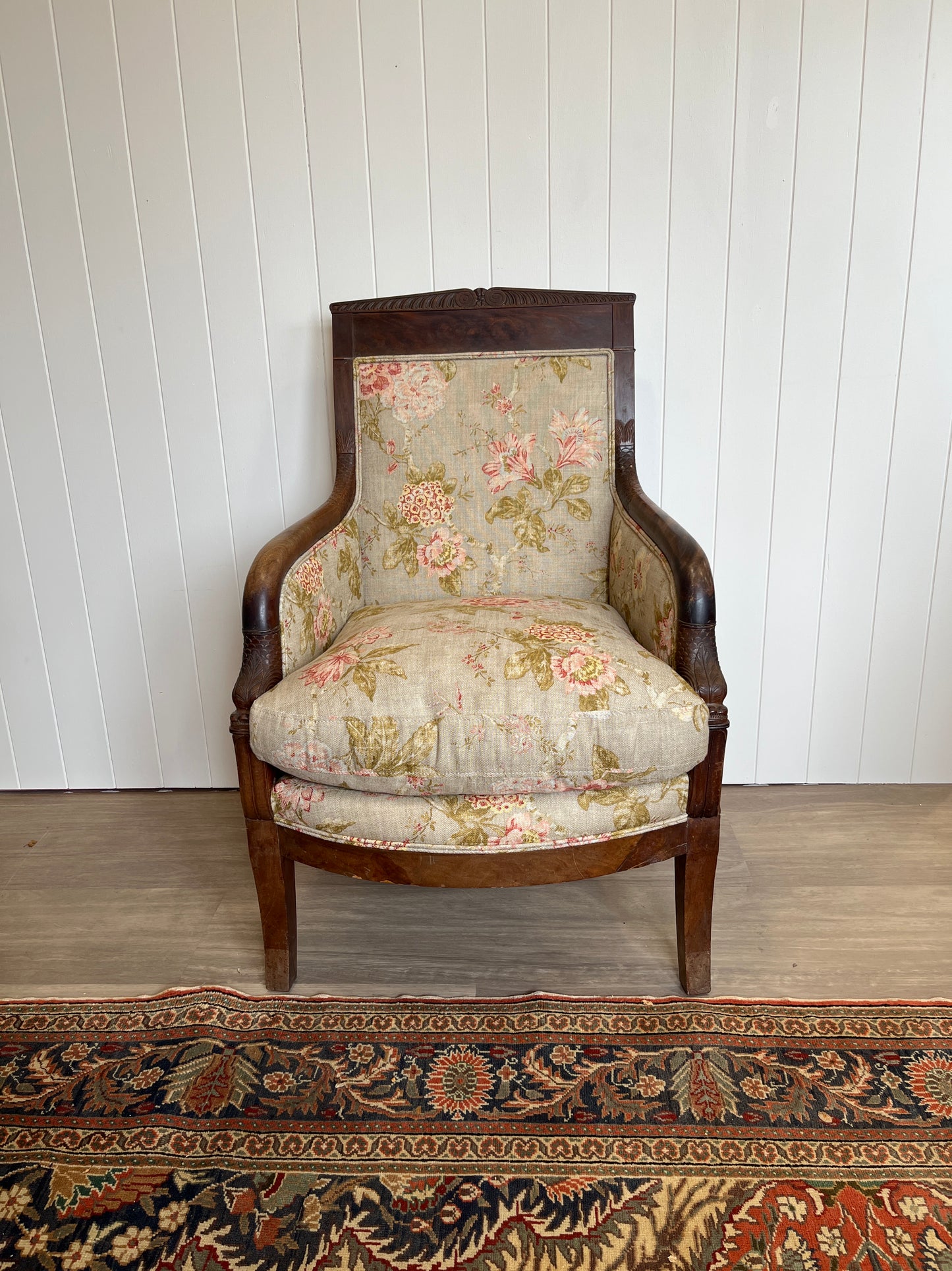 Antique Mahogany Empire armchair