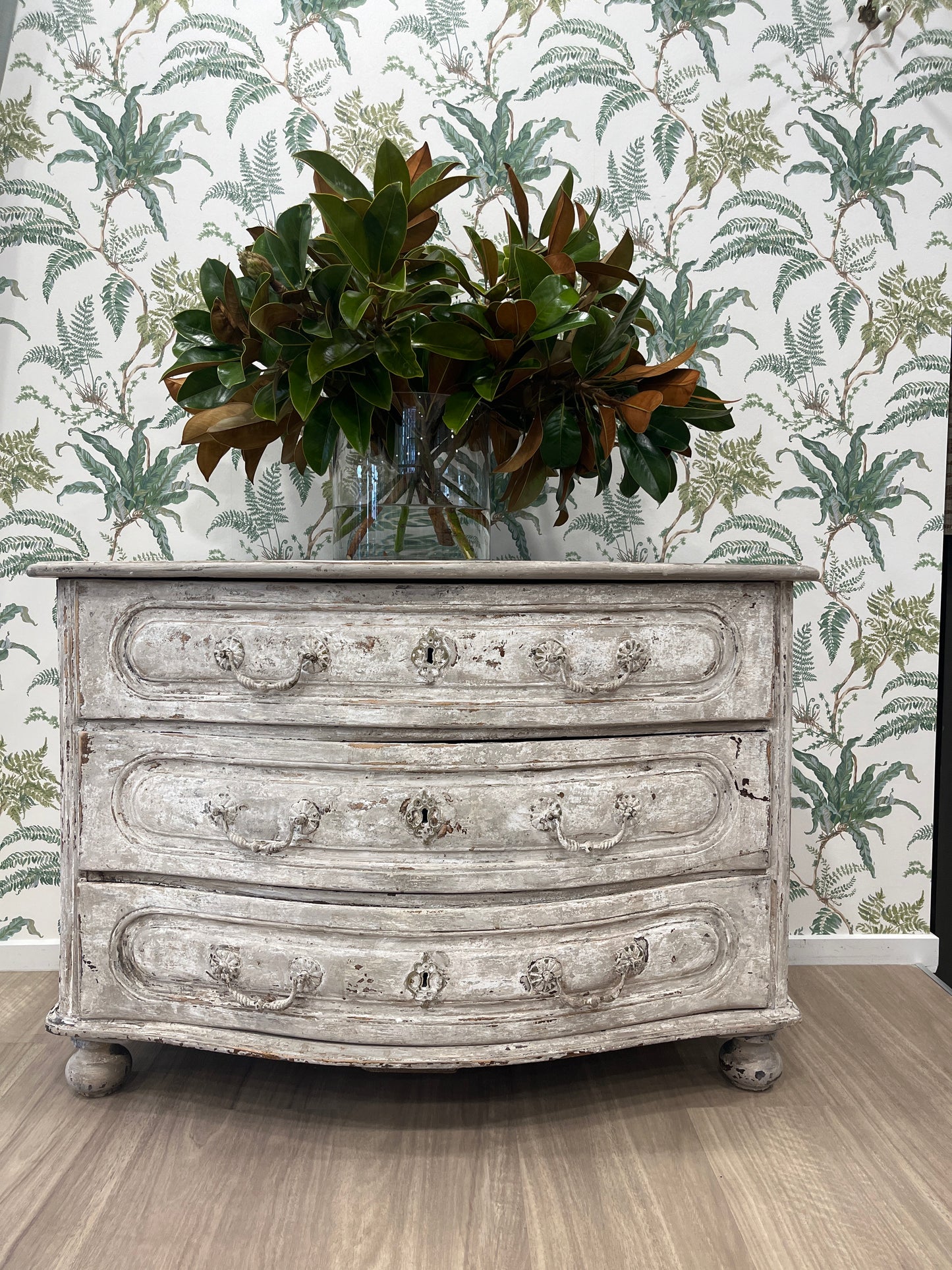 Painted Louis XV Serpentine fronted Commode