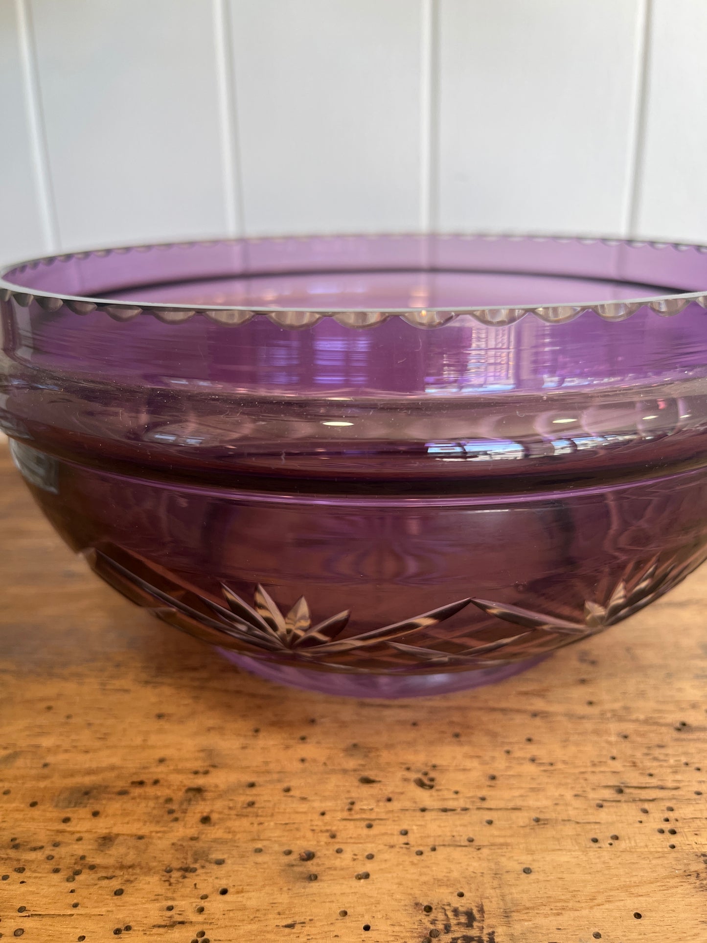 Antique Amethyst Crystal Bowl