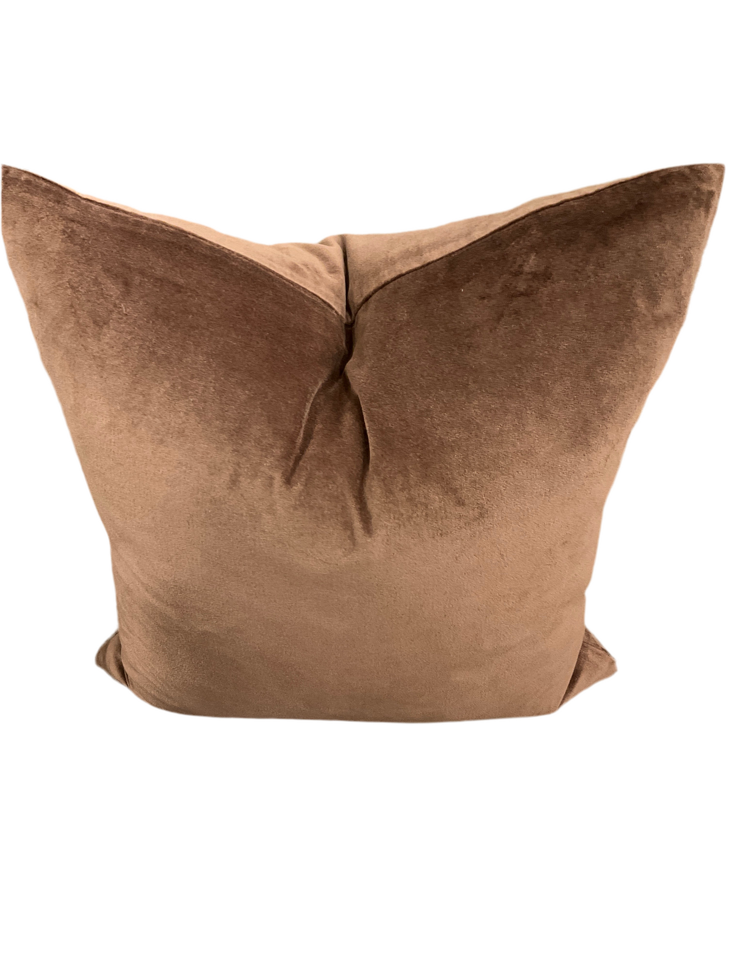Brown velvet cushion