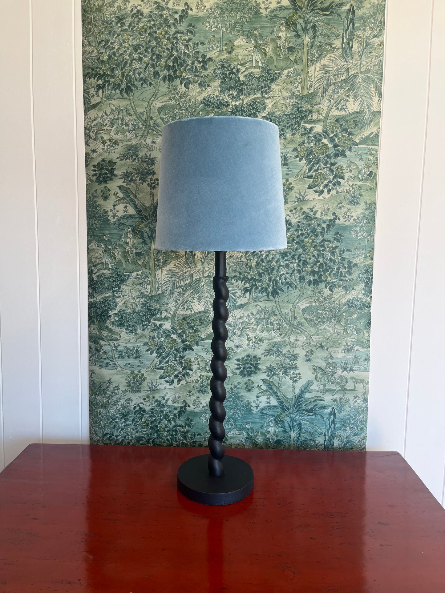 Blue Velvet Lamp Shade