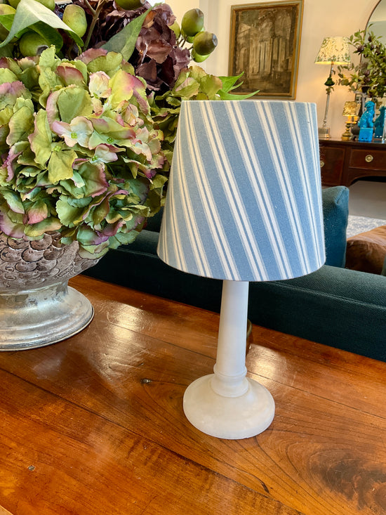 Blue & White Stripe Lampshade