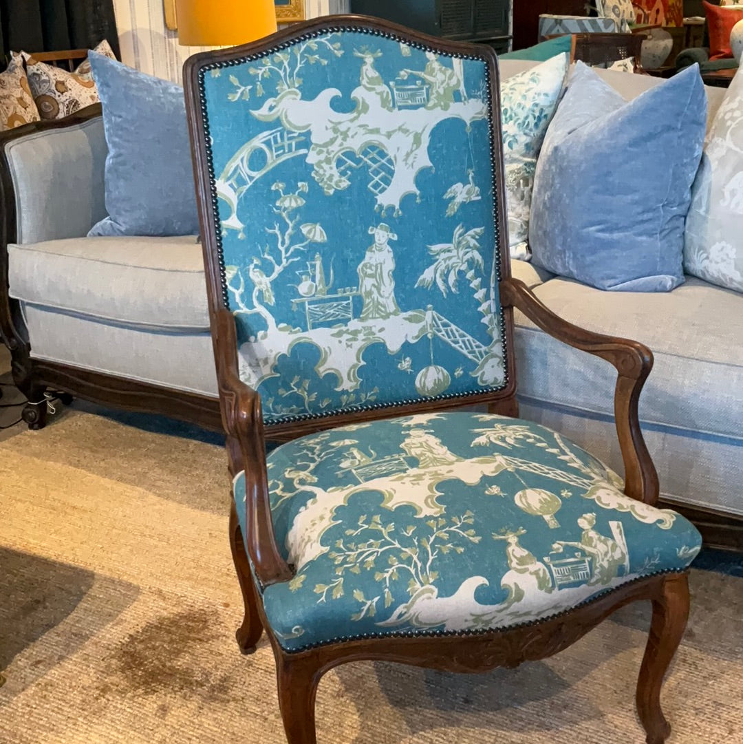 Louis XV Oak Fauteuil Chair