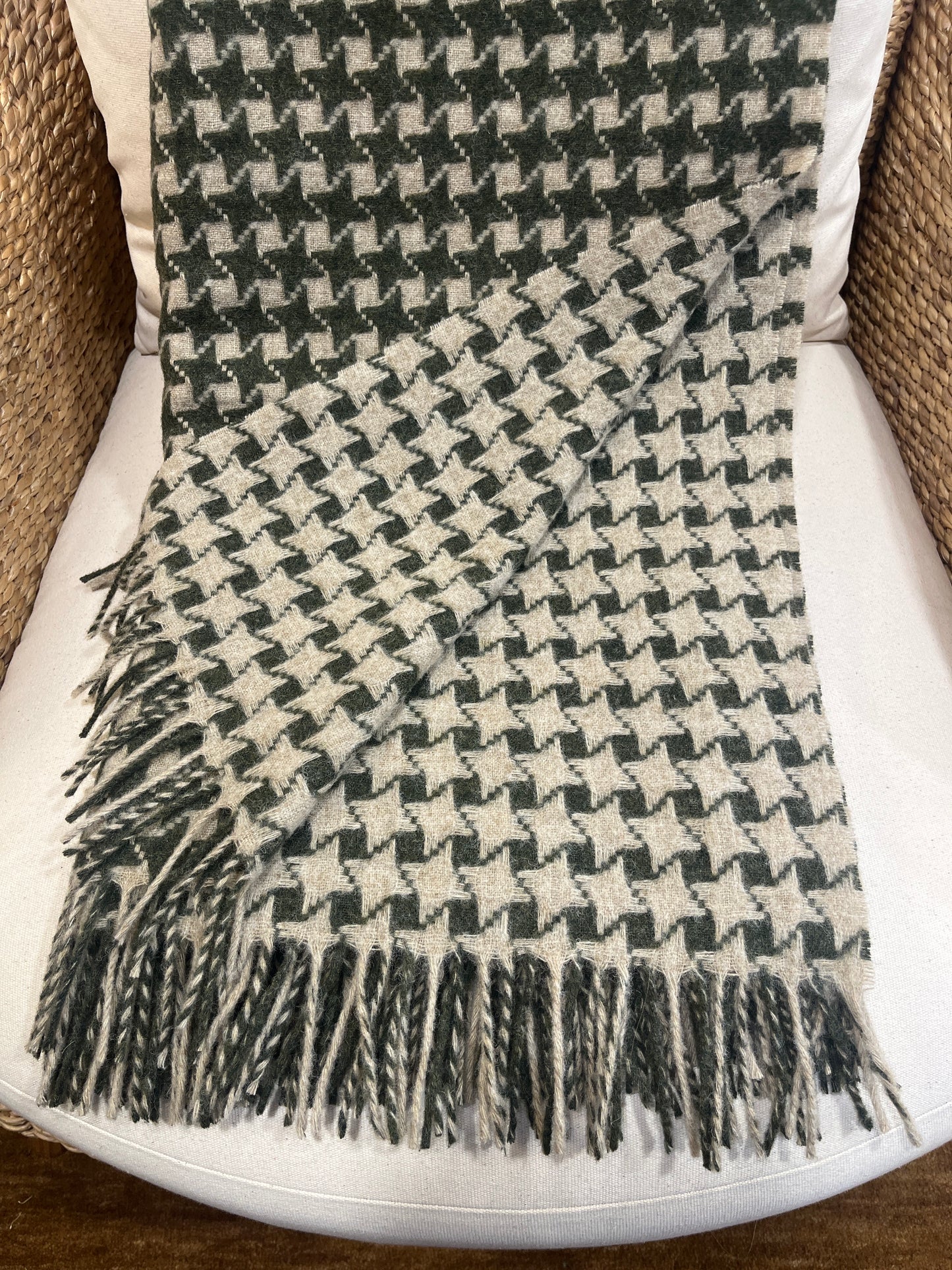 Star Green NZ Wool Throw