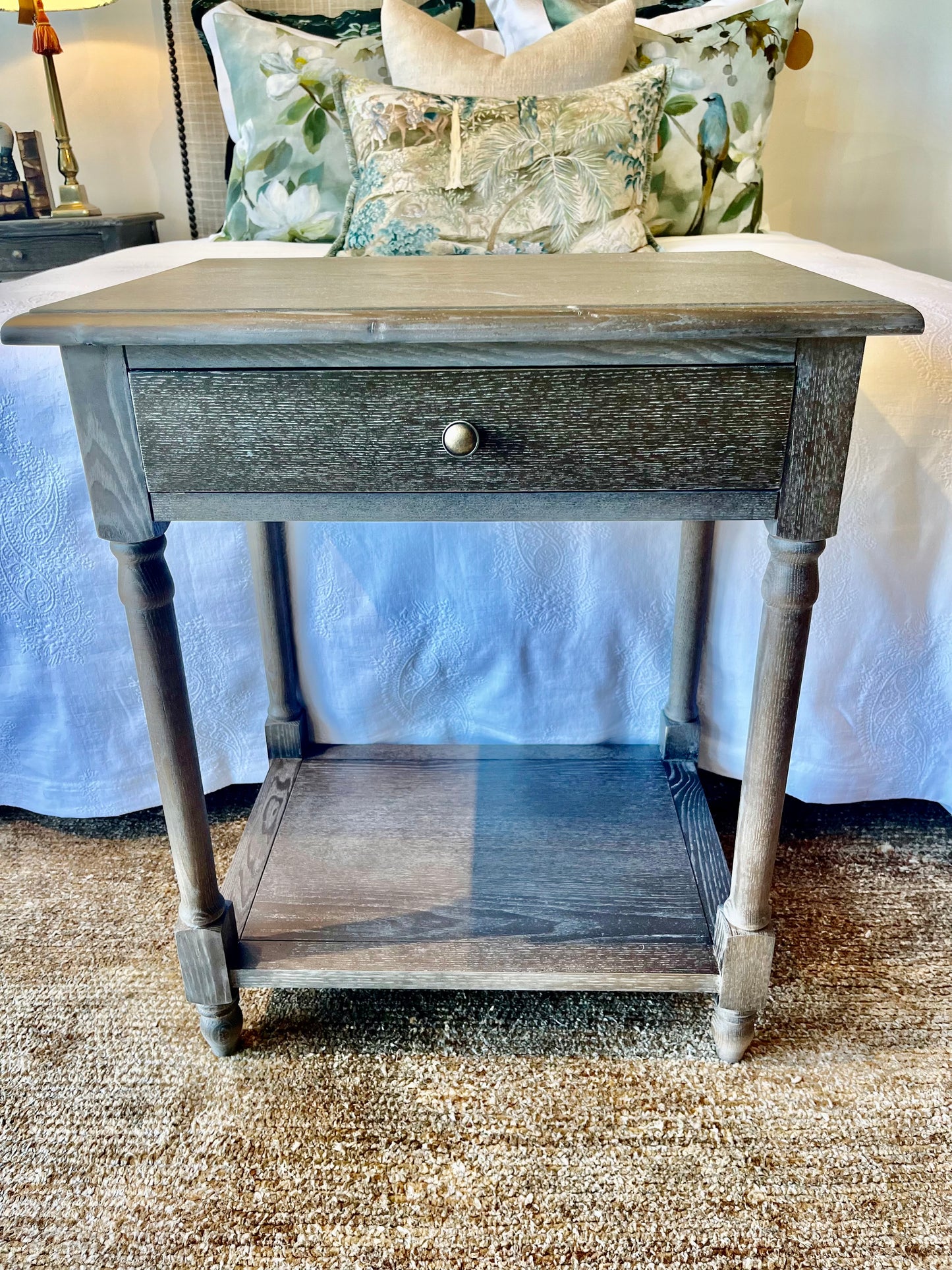 Smoked Oak Bedside Table