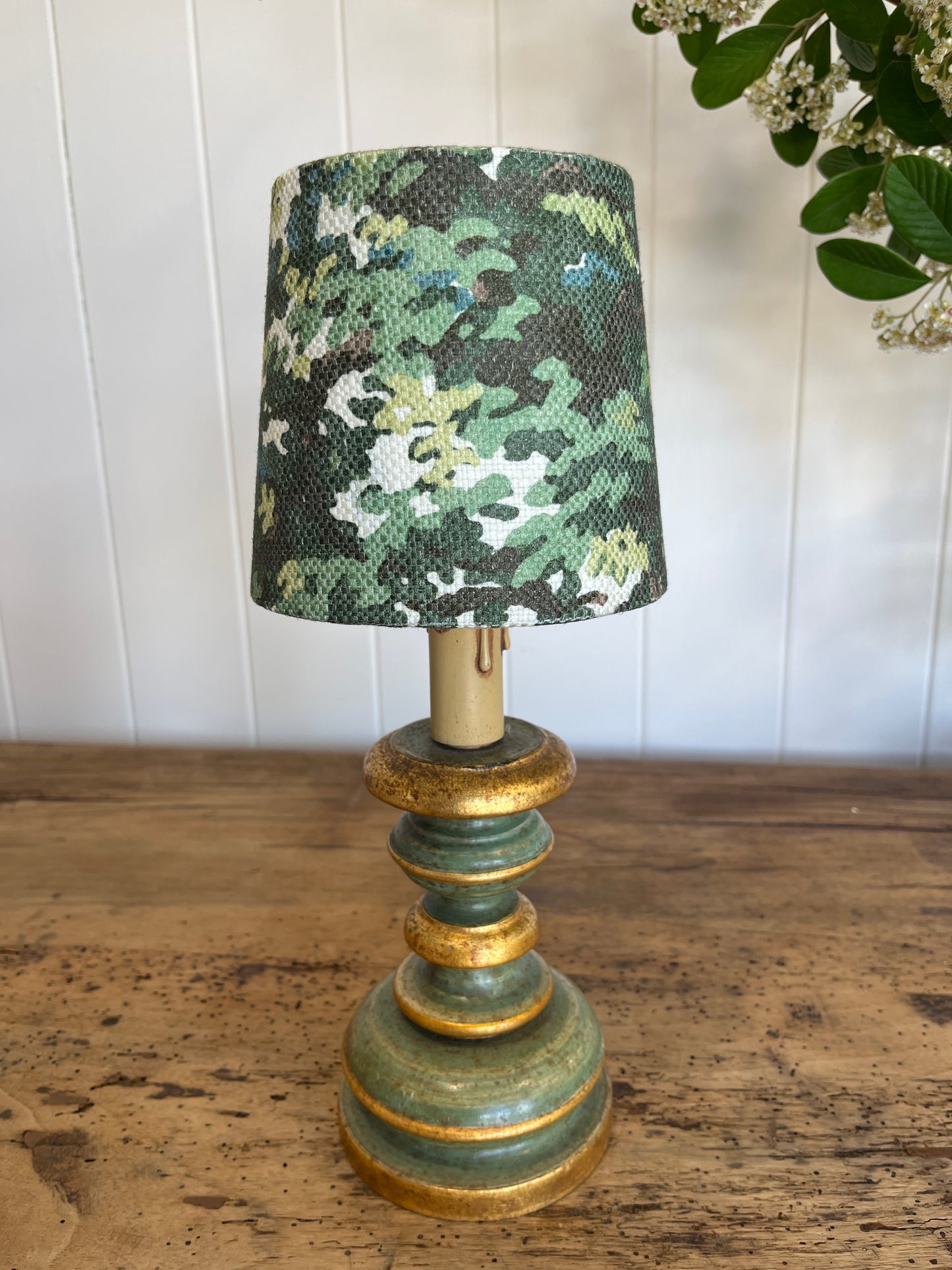 Charming Gilt Lamp Base & Shade