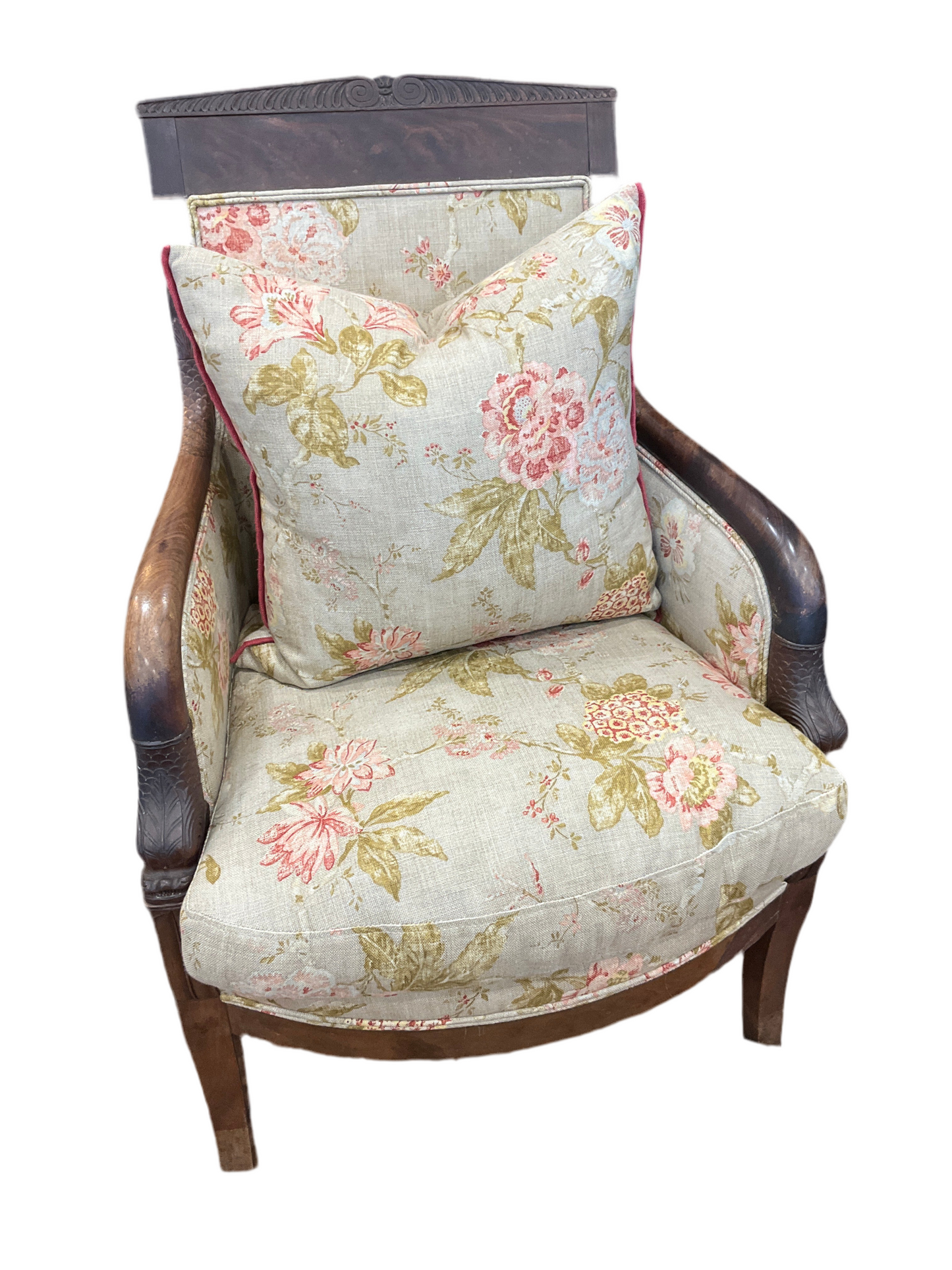 Antique Mahogany Empire armchair
