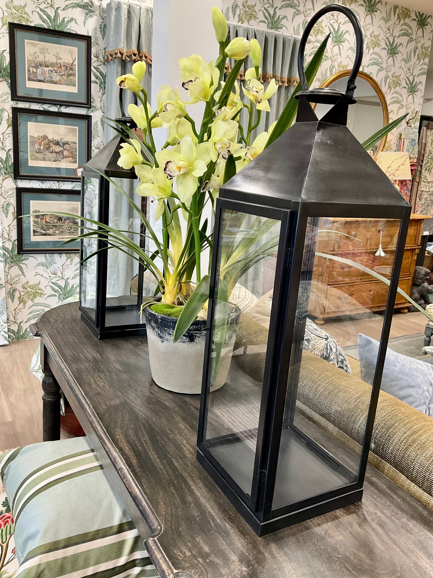 Iron and glass large Lantern