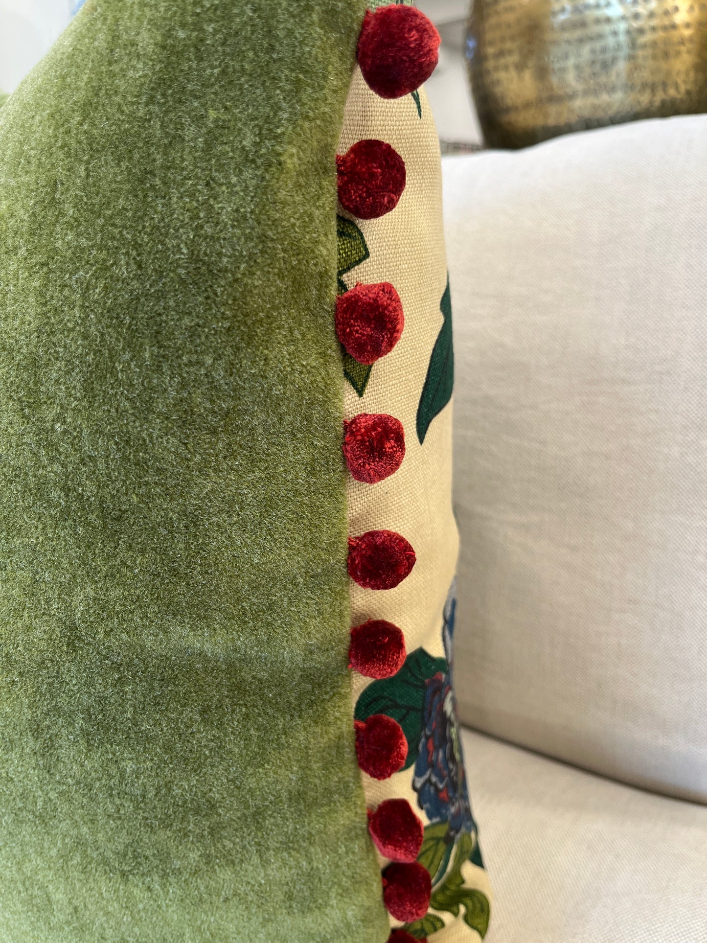 GP & J Baker Hydrangea Bird Cushion