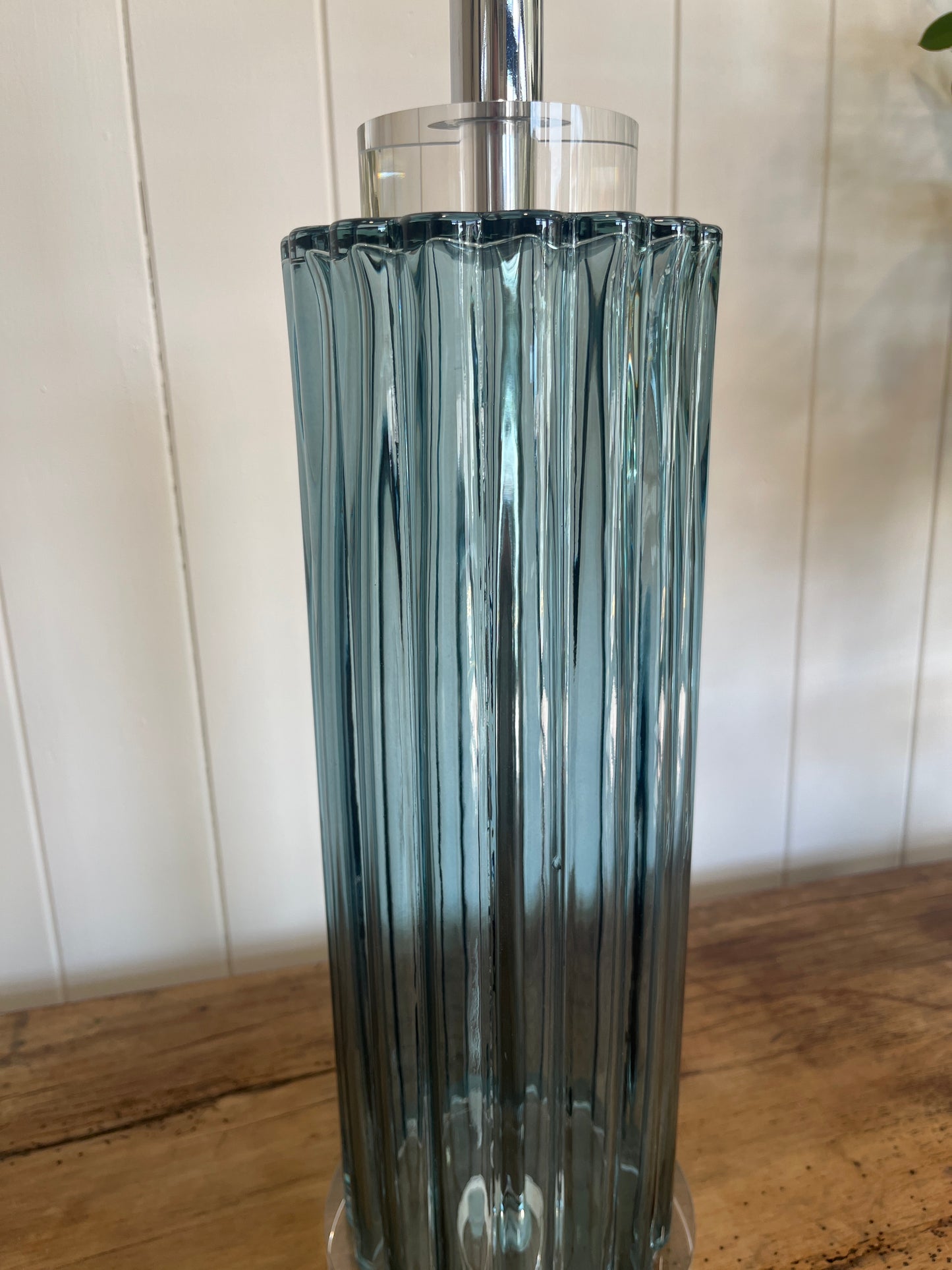 Blue Glass Lamp Base