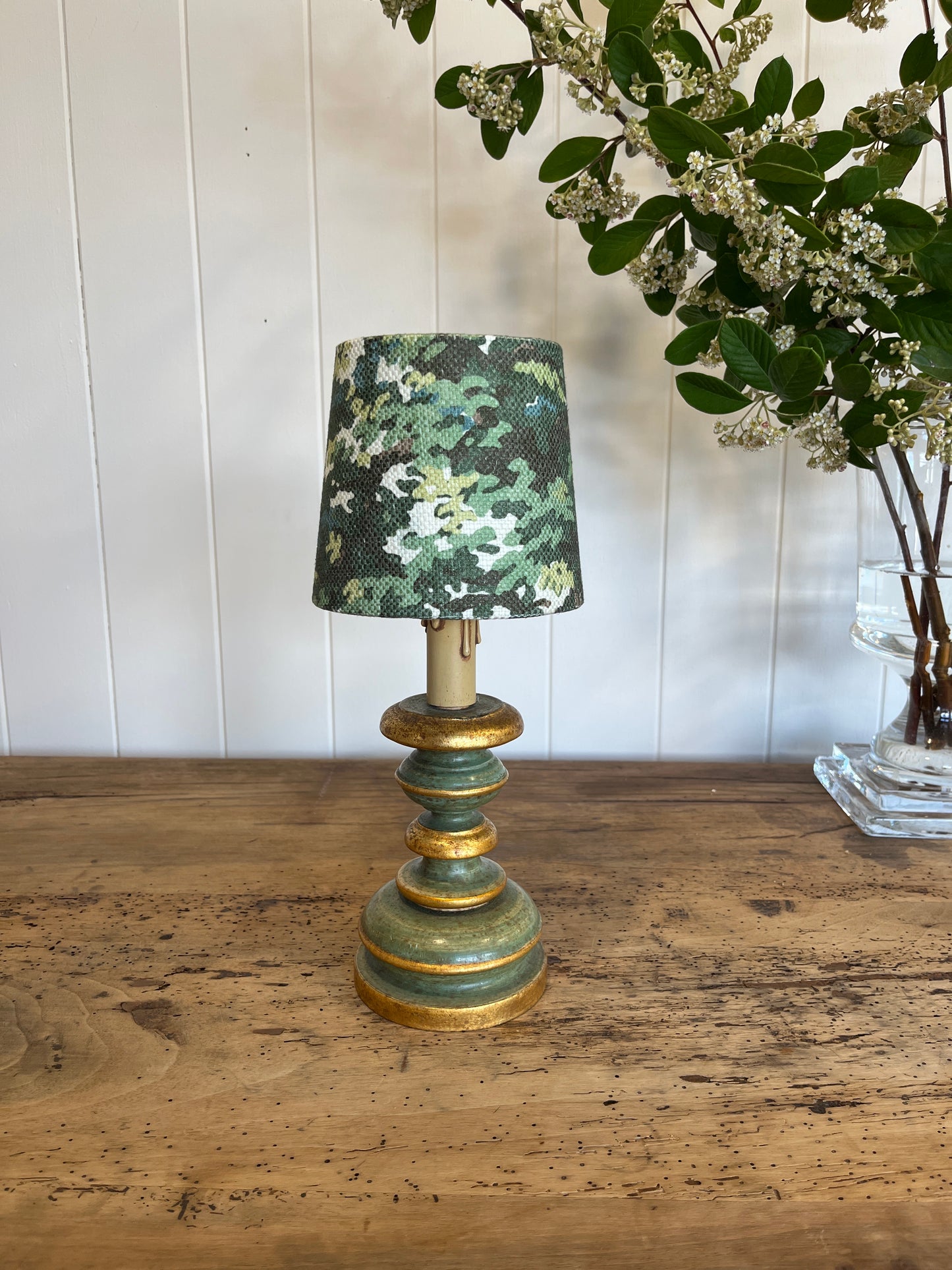 Charming Gilt Lamp Base & Shade