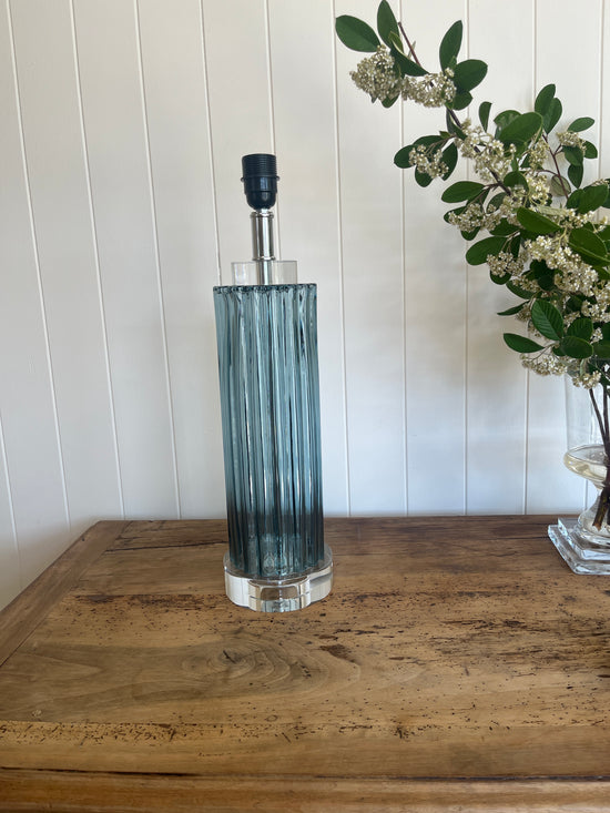 Blue Glass Lamp Base