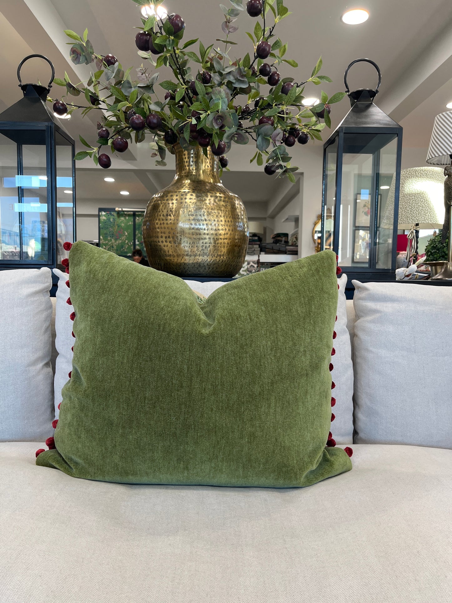 GP & J Baker Hydrangea Bird Cushion