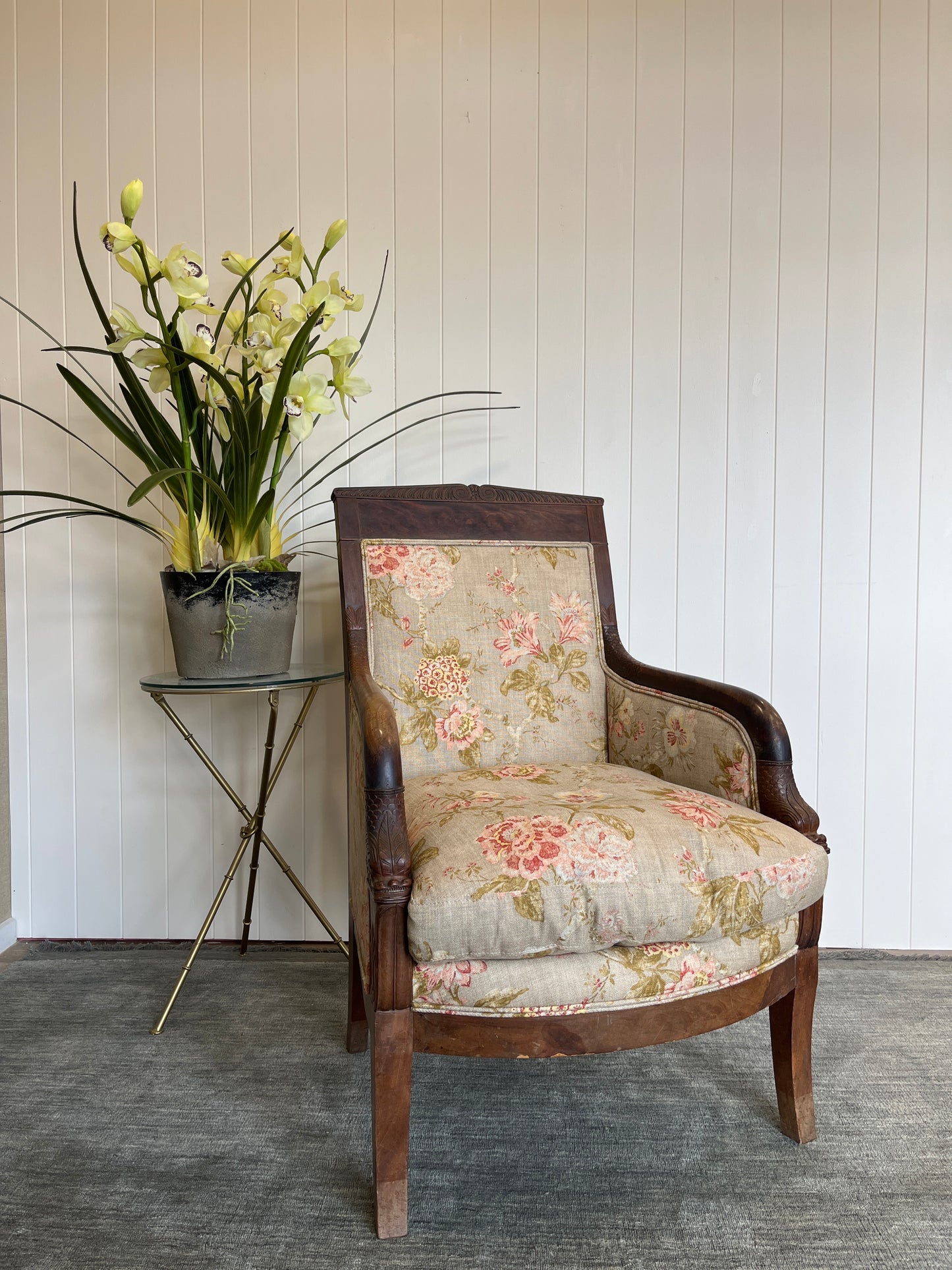 Antique Mahogany Empire armchair