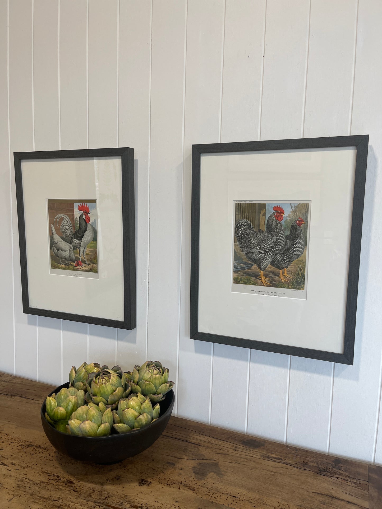Pair of Rooster Prints