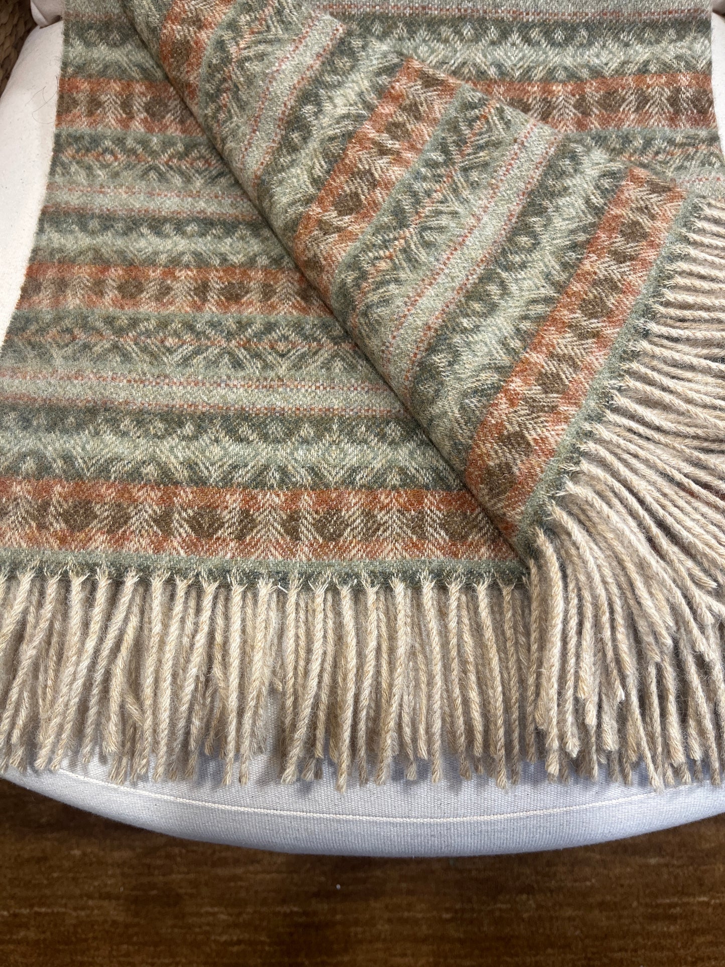 Ayr Olive NZ Wool Throw