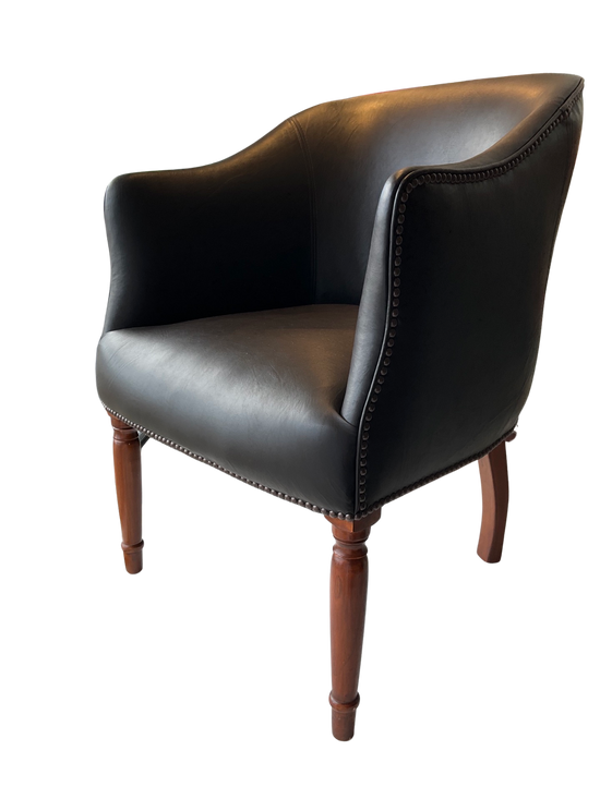 London Libary Chair with New Zealand Calf Skin Leather - the prince of leathers