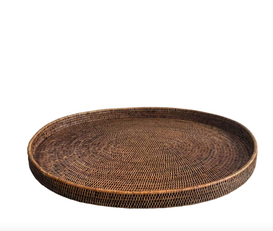 Large Oval Rattan Tray