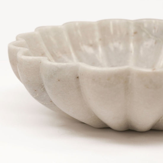 Flora Pleated Marble Bowl