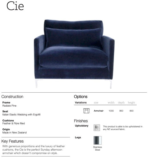 Cie Chair Frame - Made to Order